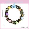 Charming Foam Egg Wreath For Easter Celebration Featuring Vibrant Plush Bunny Accents
