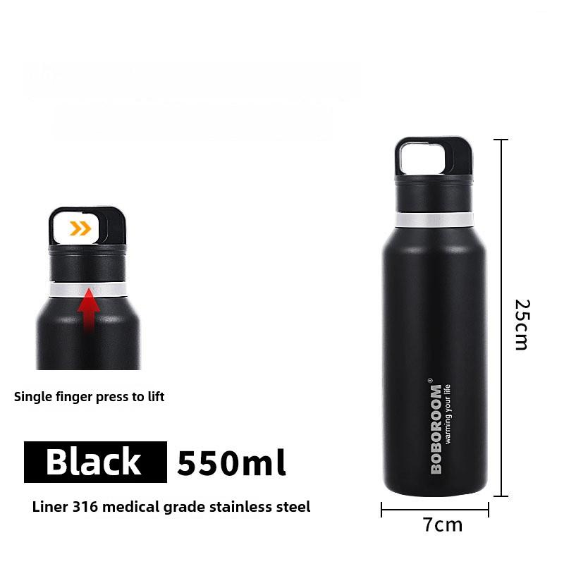 

550 мл большой емкости 314 нержавеющая сталь портативный вакуумный термос изолированный стакан без крышки для автомобильных путешествий 550ml