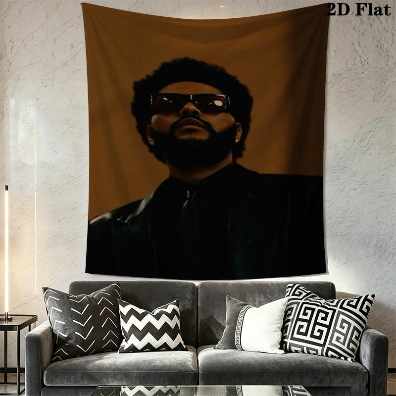 The Weeknd Wall Tapestry Aesthetic Wall Hanging Printed Fabric Blanket Decorative Tapestries for Bedroom Living Room Home Decor