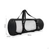 Cylindrical Mesh Bag Detachable Shoulder Strap Zippered SandResistant Beach Tote Solid Material