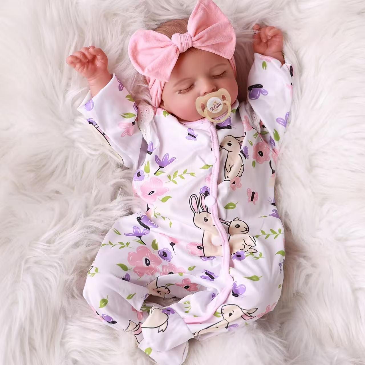 18-Inch Realistic Reborn Baby Doll - Rosalie 48cm Cloth Body
