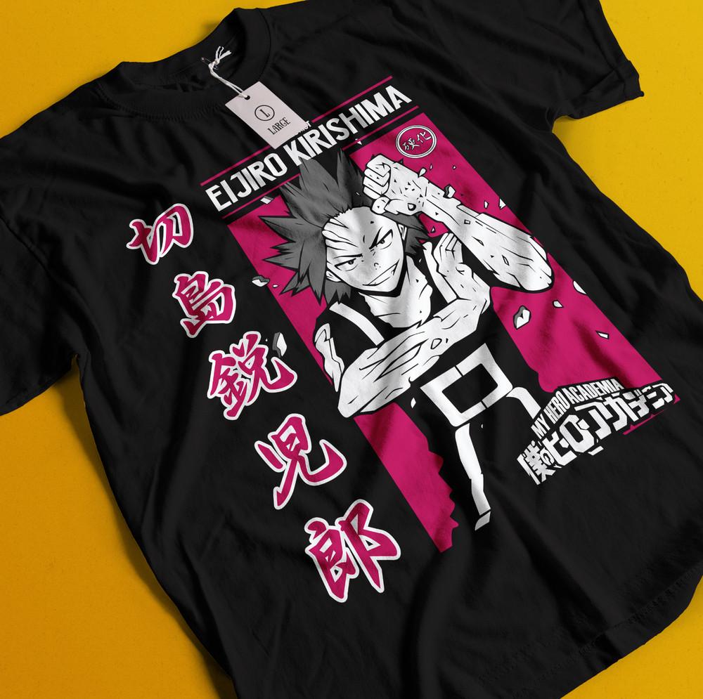 

Eijiro Kirishima Tshirt My Hero Academia Bakugo Katsuki Tee Anime Midoriya Dabi 4XL