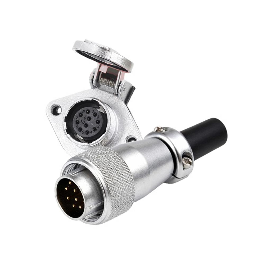 Upgrades Aviation Connector Waterproof Plug Male Square WS16TQ+ZG Male Set Alloy Simple Installation for WEIPU