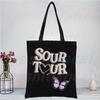 Olivia Rodrigo Canvas Tote Black Bags Harajuku Casual Donna Ragazza Tote Eco Shopper Singer Sour Shoulder Bags