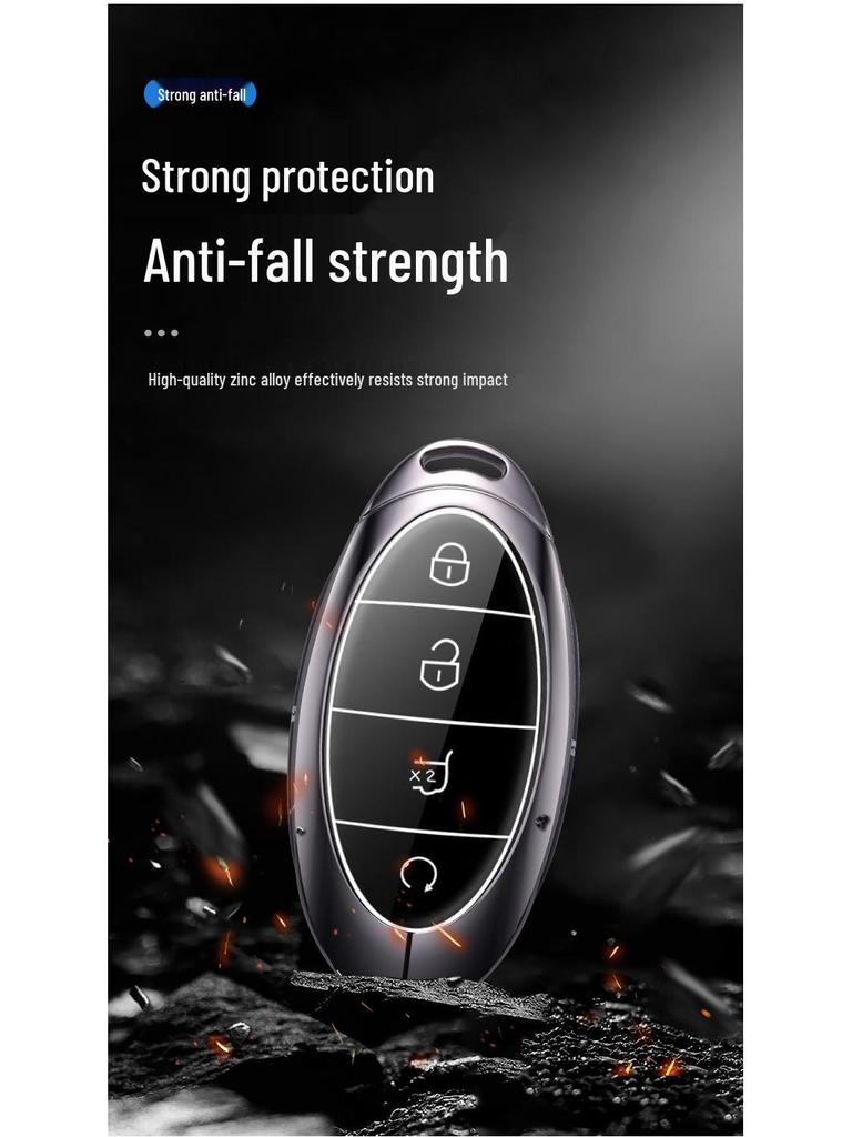 Yangwang U8/U9 Premium Leather Key Cover (2023-2024) - Full Coverage Protective Shell with Buckle