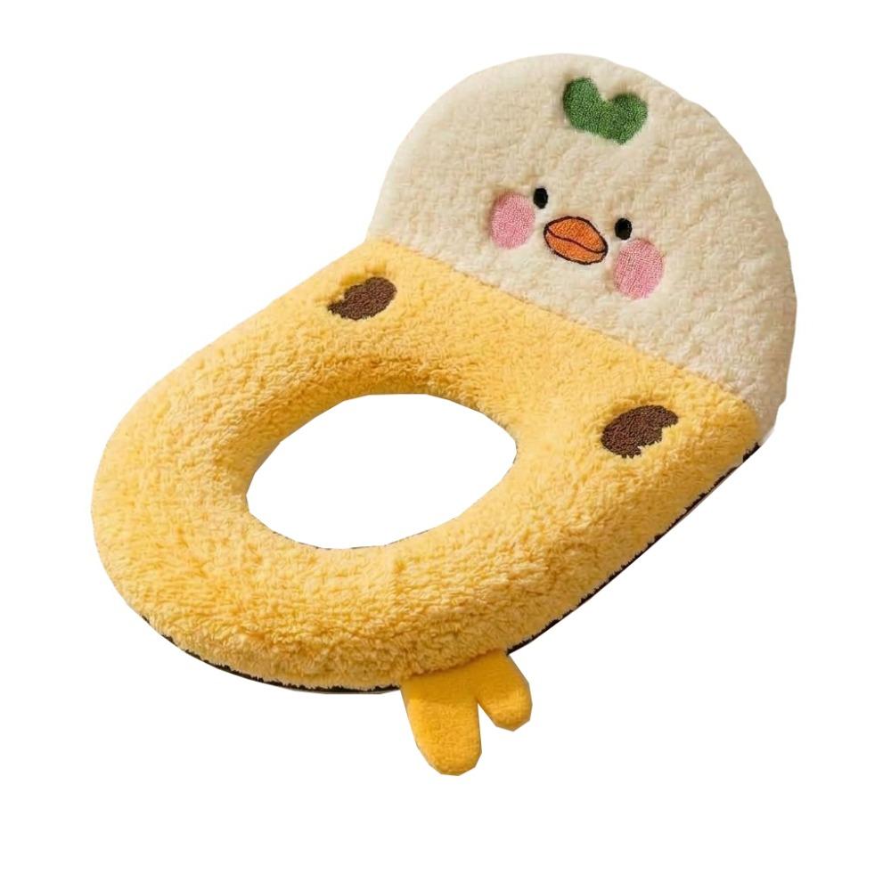 Chicken Shape Backrest Cartoon Chicken Toilet Cushion Thickened Cute Toilet Mat Winter Season