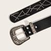 Gothic Buckle Waist Belt Black White Dress Jeans Belt Versatile Women's Belt  Spicy Girls
