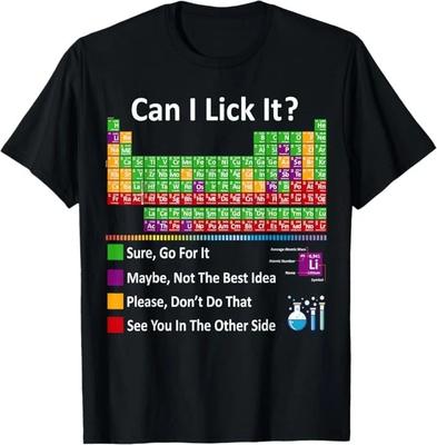 Can I Lick It Periodic Table Chart Science Teacher Cool Meme T Shirt