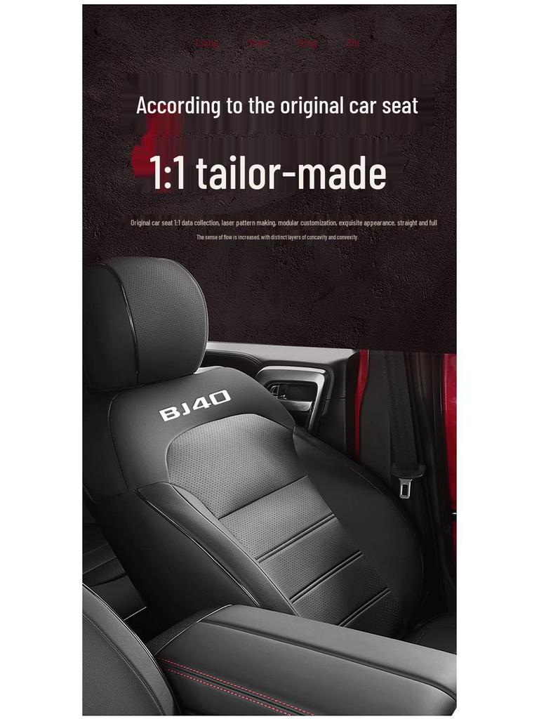 Durable Leather Seat Covers for Beijing BJ40 - Full Coverage, Year-Round Use, 5-Seat Fit