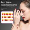24 Pcs Fake Nails Flame Pattern Acrylic False Nails Set with Glue Women