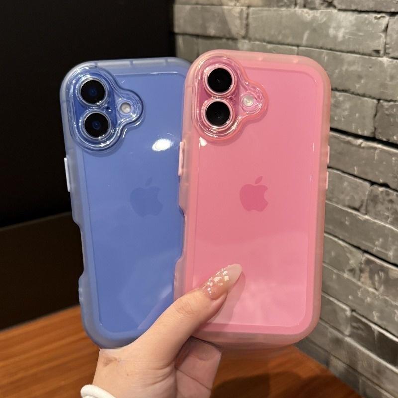Luxury Transparent Candy Phone Case For iPhone 11 12 13 14 15 16 Pro Max Shockproof Clear Bumper Cases Cover