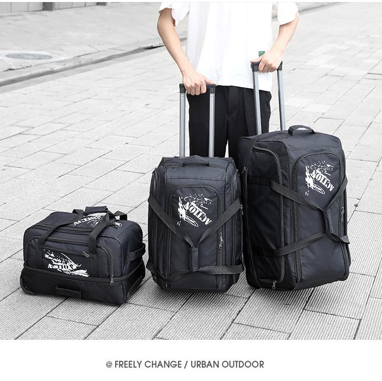 Сумка-візок великої місткості з 3 предметів із тканини Оксфорд із трьома колесами для подорожей