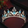 Baroque Wedding Hair Tiara Headpieces Jewelry Crystal Bridal Tiara Crown High-end Rhinestone Diadem Veil Tiaras Birthday Gift