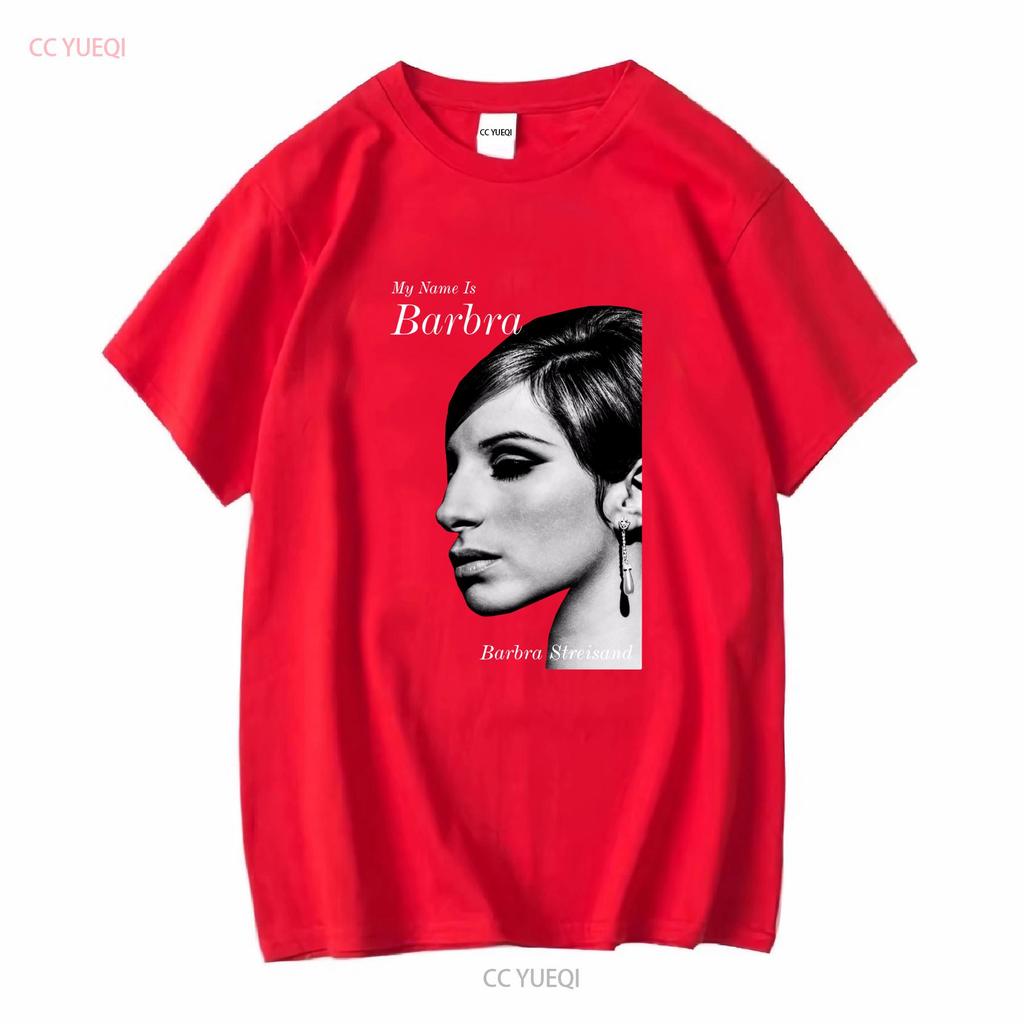 Rara Maglietta Base Barbra Streisand Cantante Per Fan Taglia Completa Tmb2137 Maniche Lunghe O Corte Lavaggio Vintage Casual Leggermente
