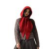 Koreanischer Stil Gestrickte Sturmhaube mit Schal Damen Winter Warm Ohrenschützer Mütze in Schwarz Mokka Grau Blau Weiß Rot
