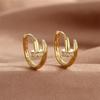 1pair New Women's Earrings With Niche Design Simple Ear Clips Light Luxury Versatile And Stylish Accessories