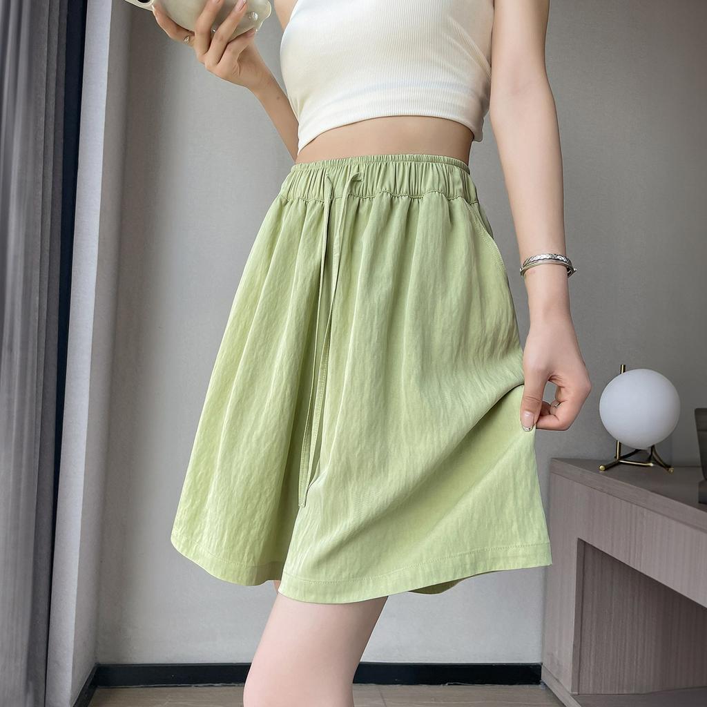 Shorts Women's Summer Thin Casual Loose Outer Wear Cotton and Linen Three-quarter Sports Skirt Pants