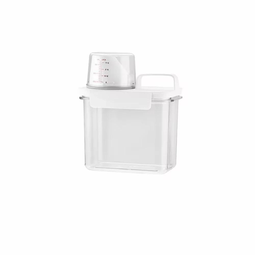 

Airtight Laundry Detergent Dispenser Powder Storage Box Clear Washing Powder Liquid Container with Lids Jar