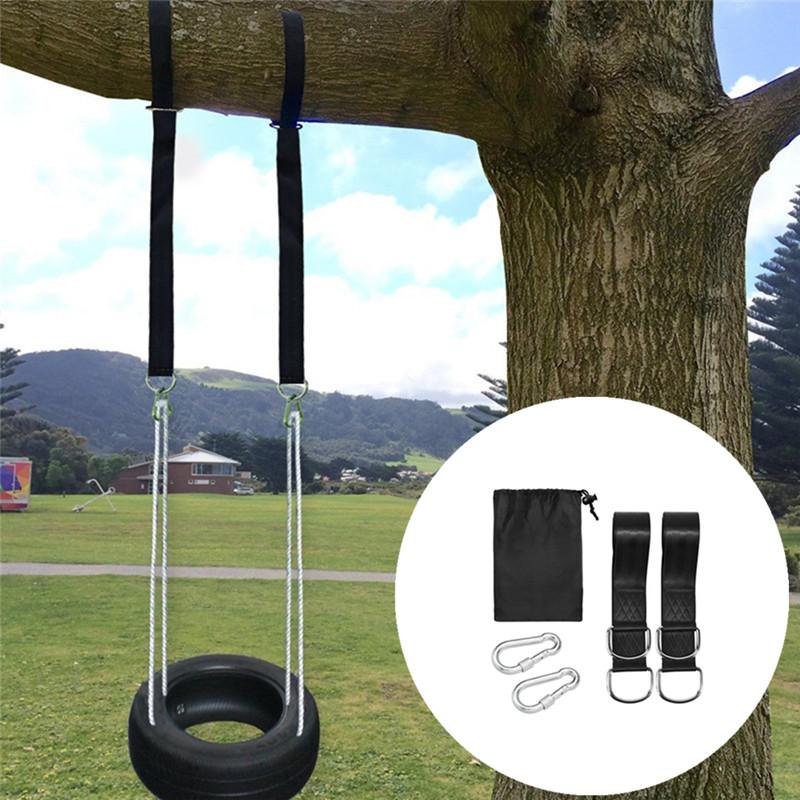 One Pair Tree Swing Hanging Kit Hammock Straps Rope Carabiner 350 KG Load Capacity OutDoor Camping Hiking Hammock Hanging