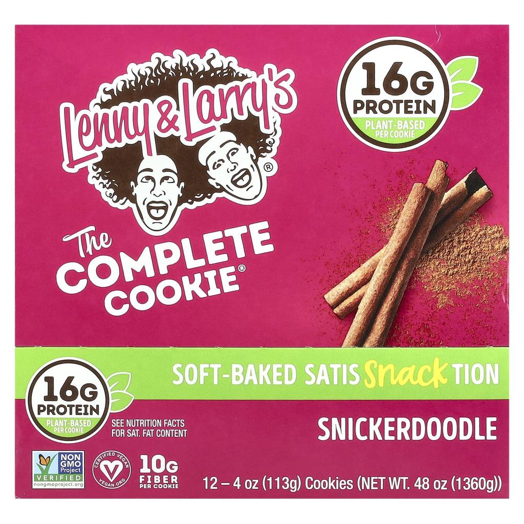 Lenny & Larry'S, The Complete Cookie®, Snickerdoodles, 12-Count, 113G (4Oz) Each