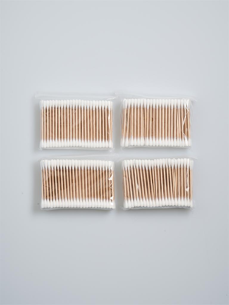 Wood Stick Round Cotton Swabs, 500 Count Pack