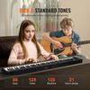 88 Key Folding Keyboard Piano Portable Foldable Piano Bluetooth MIDI Black