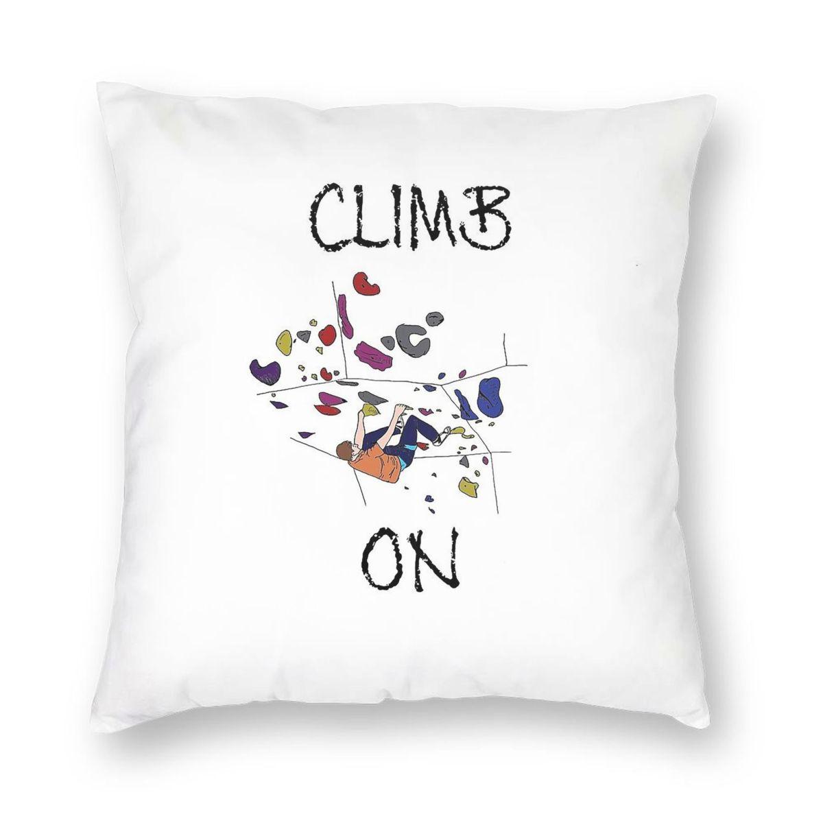 

Indoor Rock Climber Pillowcase Polyester Linen Velvet Printed Zip Decor Home Cushion Cover 18 30cmx30cm