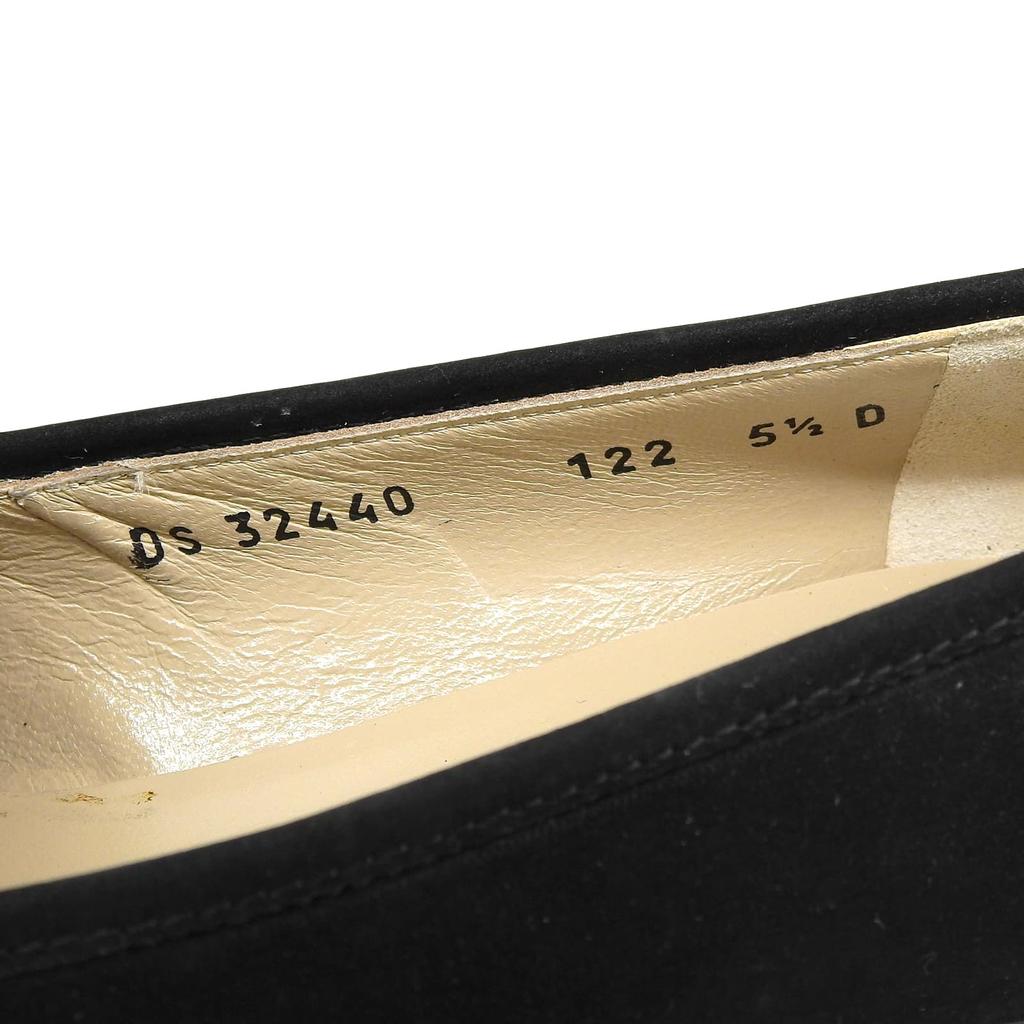 Excellent Salvatore Ferragamo pumps BABS Double Gancini black Nubuck Women 5.5 Used