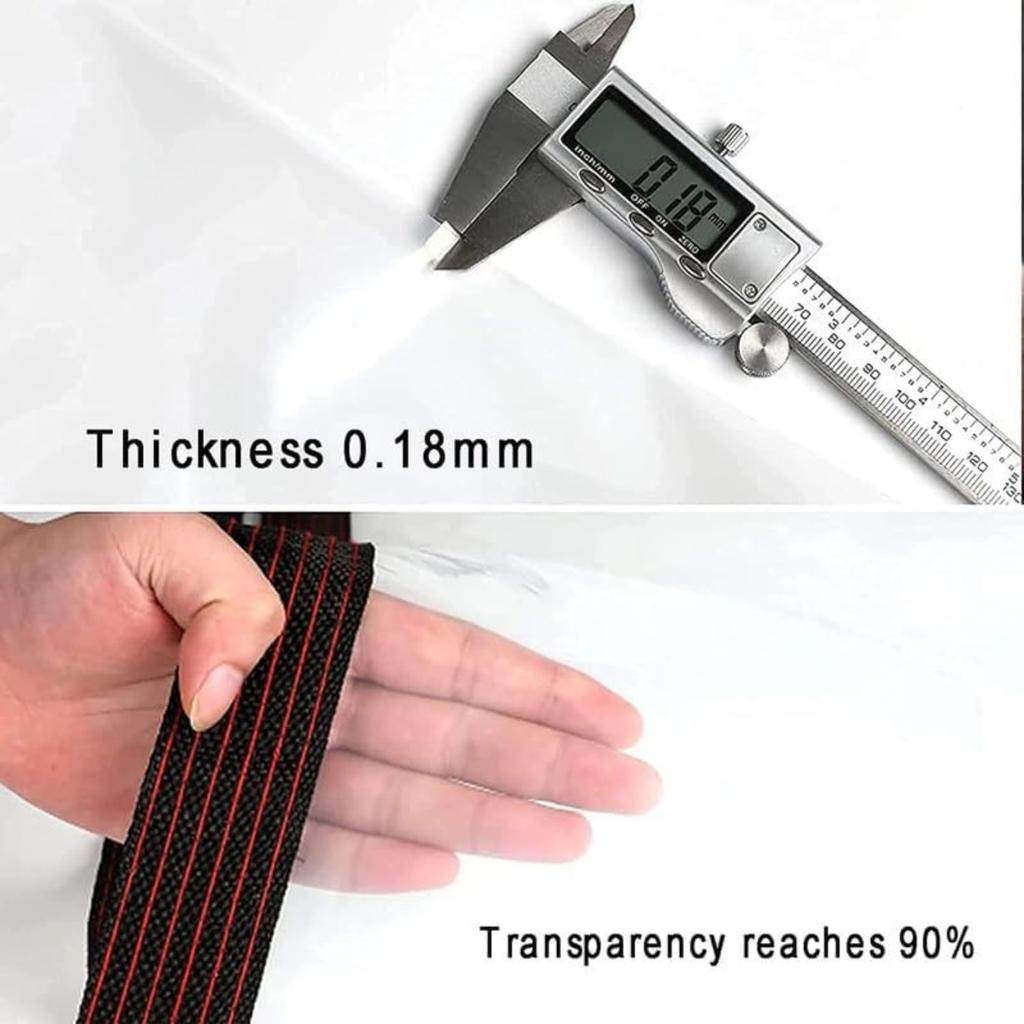 4x7m PVC Klar Wasserdichte Abdeckplane Faltbar, Mehrzweck Kunststoff Poly Planen mit Ösen und Verstärkten Kanten, Dick 0,3 MM