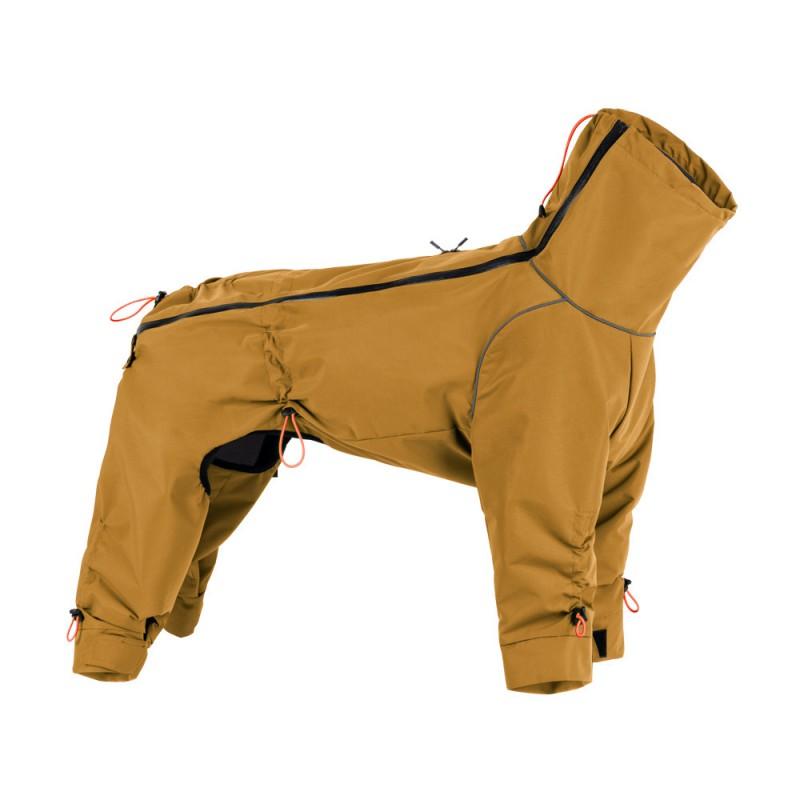 Full Coverage Dog Jacket Winter Warm Fleece Lined Windproof Waterproof 4-Leg Adjustable Pet Coat Large Breeds