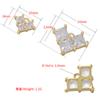 2pcs/lot, Gold Heart Crystal Pendant Star Charms for Handmade Earrings Necklace Jewelry Accessories VD1181