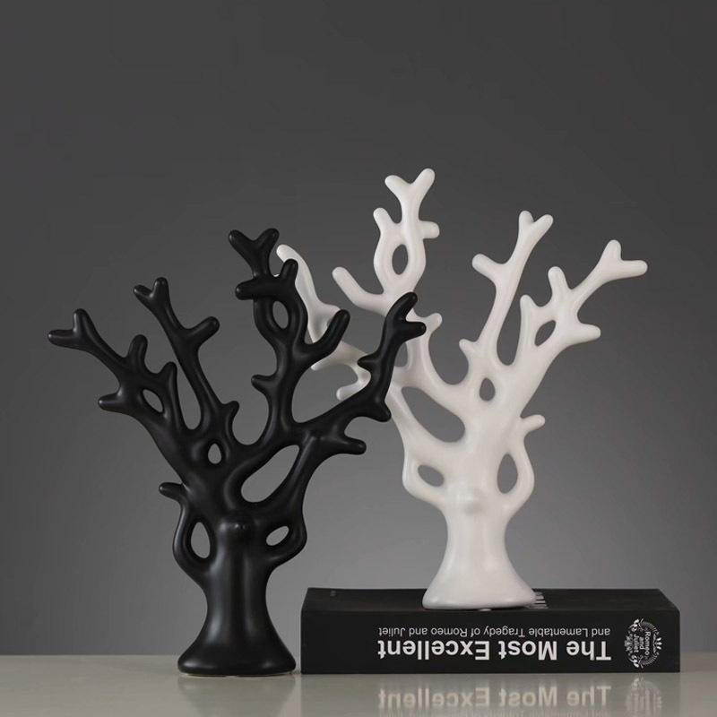 Nordic Deer Elephant Cat Rabbit Swan Ceramic Animals Ornaments Cabinet Store Bar Figurines Home Office Decoration Modern Crafts