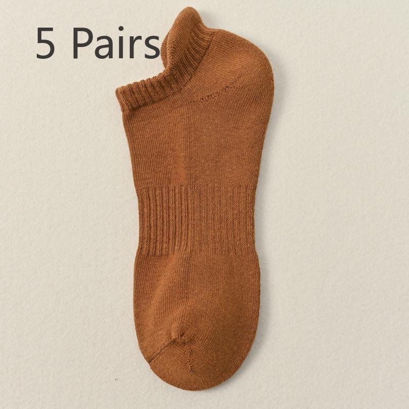 5 Pairs of Women's Autumn and Winter Thick Hair Ring Sweat Absorbent Sports Ear Lifting Ankle Socks