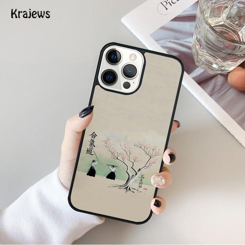 Aikido Japanese Martial Phone Case For iPhone 17 Air 16 15 14 Max Plus 11 12 13 Pro Max Phone Cover coque
