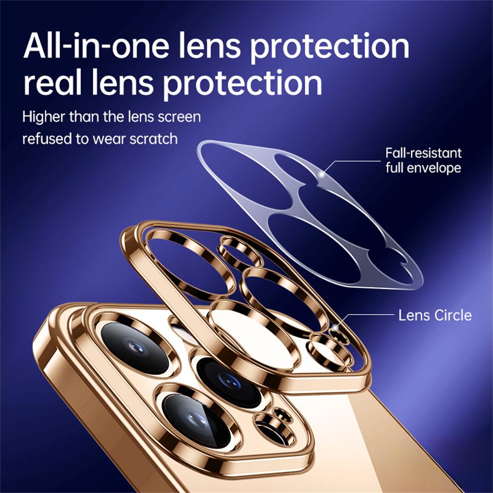 SULADA For iPhone 16 Pro Max Case Ultra-Thin Electroplated TPU Clear Phone Cover