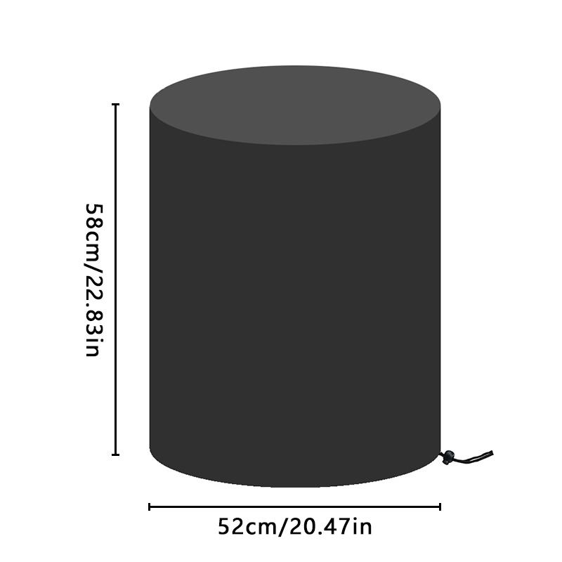 

Waterproof Round Table Cover Outdoor Patio BBQ Garden Table Furniture Dustproof Picnic Oxford Cloth Protect Bag 52x58cm чёрный