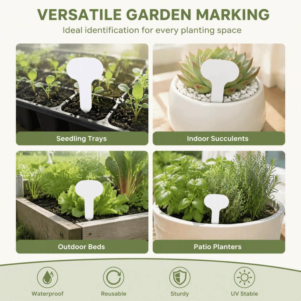 100pcs 5x7cm Plant Tags White Garden Labels Practical Plant Labels For Garden