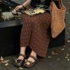 New Leopard Print Women'S Slippers Girls Mary Jane Ballet Shoes Summer Outerwear Non-Slip Lightweight Beach Sandals