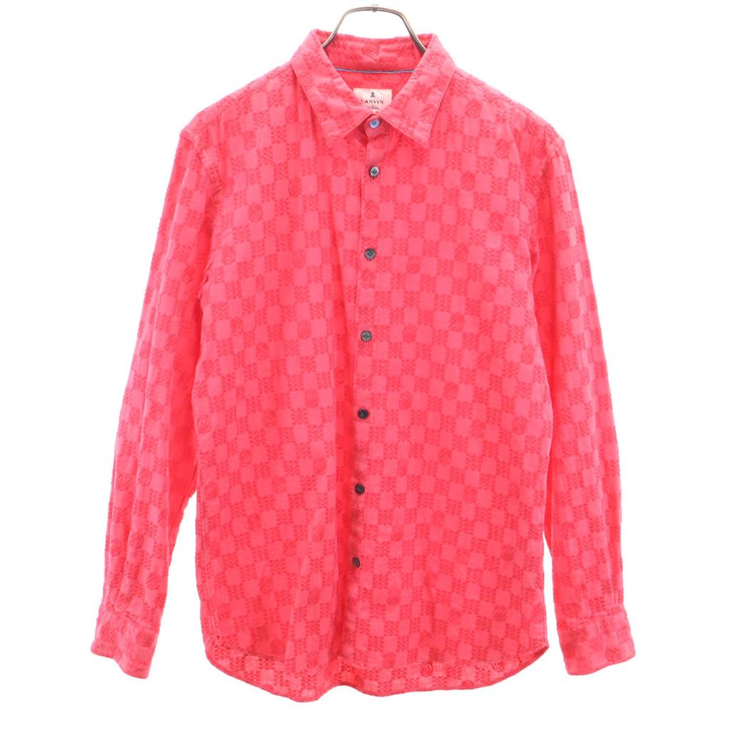 LANVIN en Bleu made in Japan Overall handle Long sleeve shirt 48 Red Men's Used