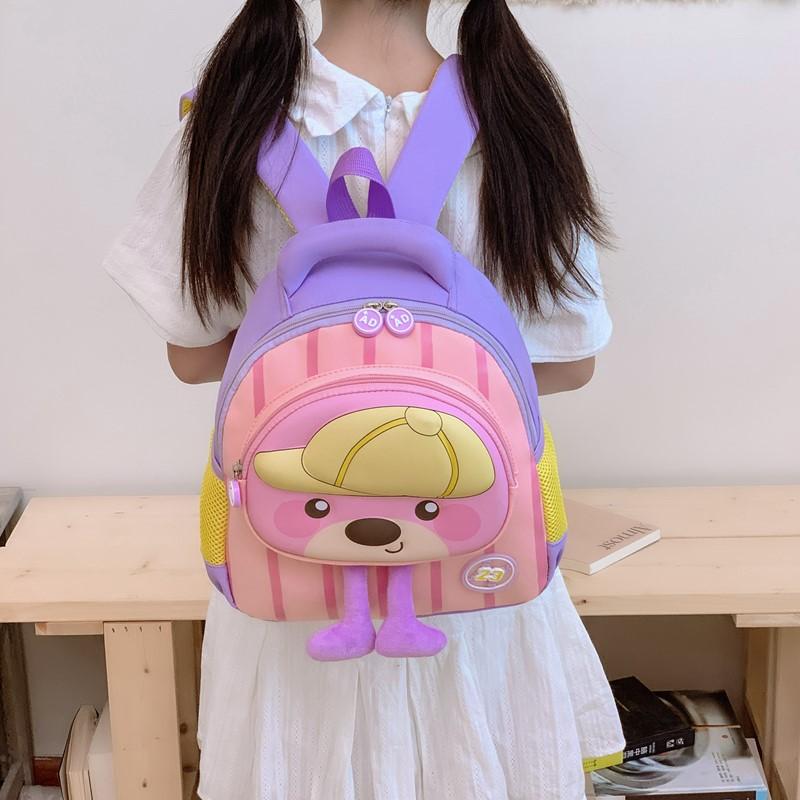 Schoolbag New Kindergarten Baby Foreign Style School Bag Cartoon Cute Printed Backpack Children's Lightweight Casual Backpack