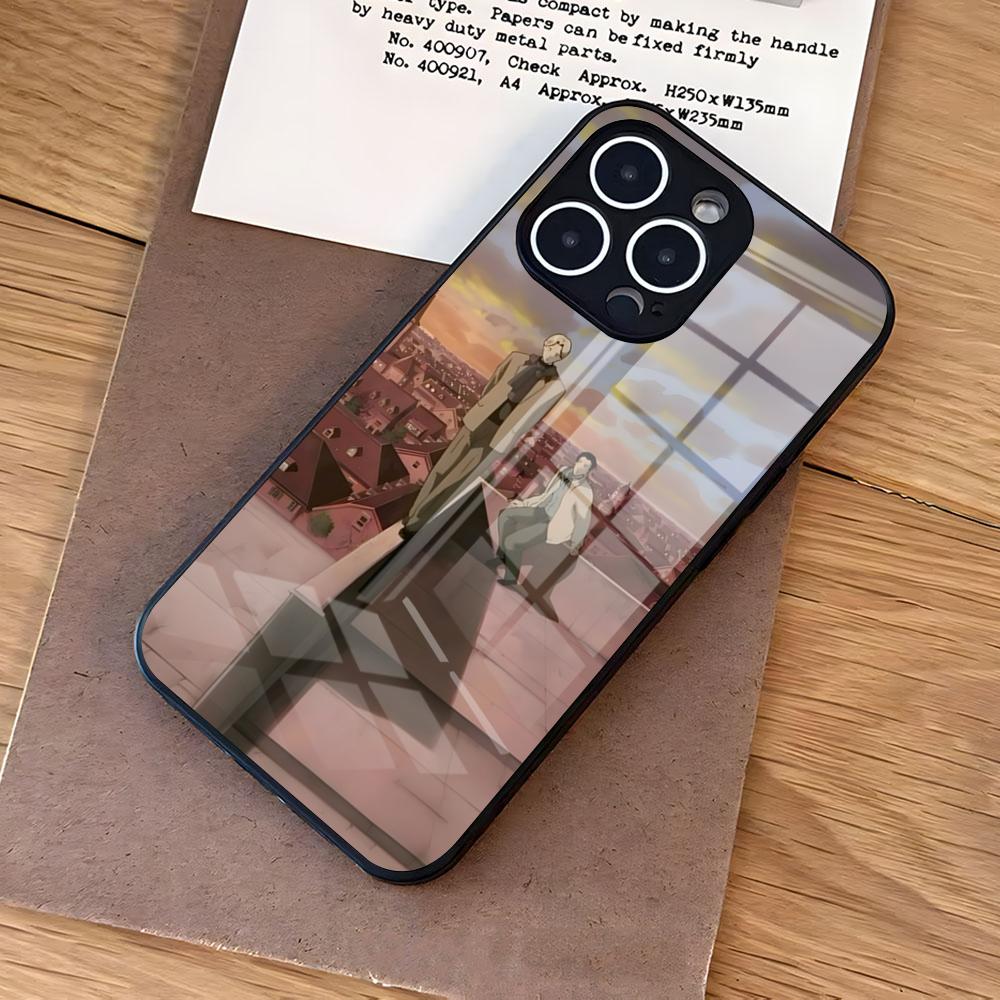 N-Naoki Urasawa S Monster Phone Case For IPhone 17 Air 16 E Pro Max 15 14 13 Mini 12 Pro 11 Max Plus Black Glass Cover