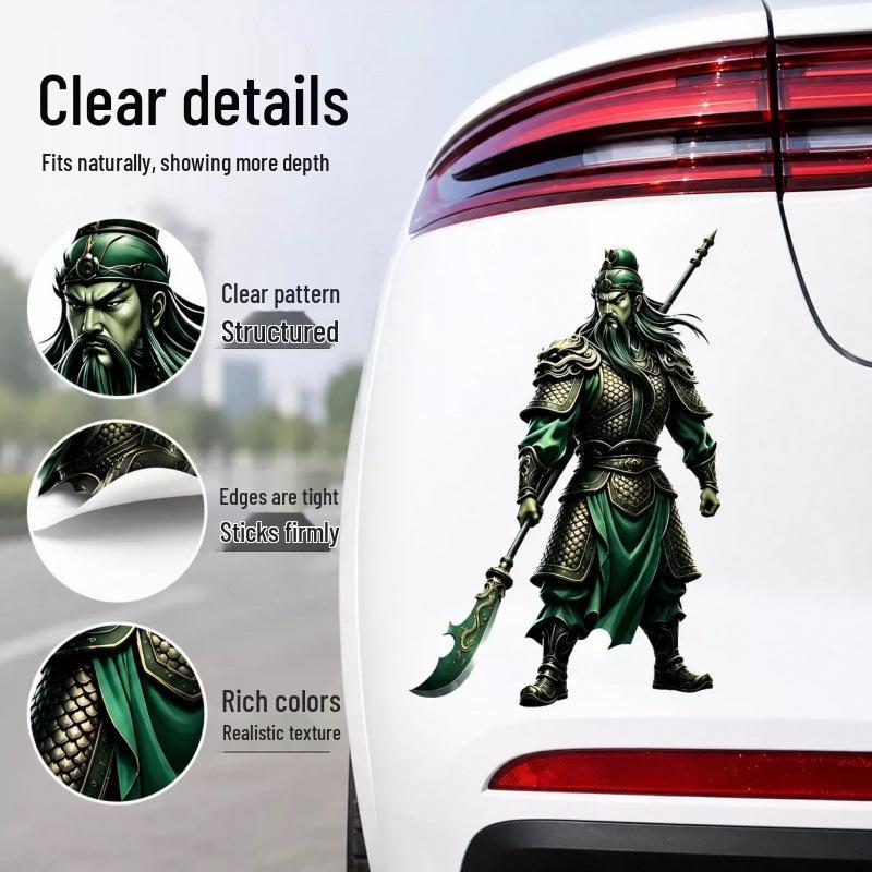 Guan Gong Safe Travels Creative Car Body Scratch Cover Sticker
