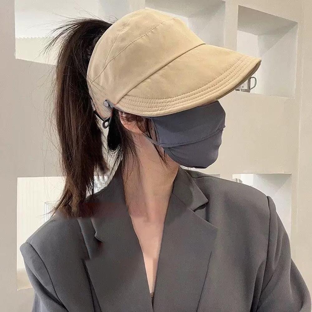 Outdoor UV Protection Hollow Top Sun Hat Foldable Beach Hat Portable Sun Visor Hat for Women