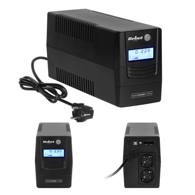 UPS REBEL 1000VA 600W 230V 50Hz LCD USB RJ45 Computer Emergency Power Supply