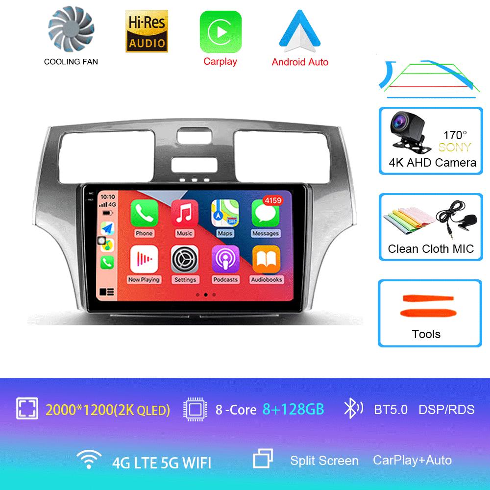 Autoradio Android 14 Carplay Auto Für Lexus ES300 ES330 XV30 ES250 2001-2006 2Din DVD Multimedia Video Player Carplay GPS Stereo