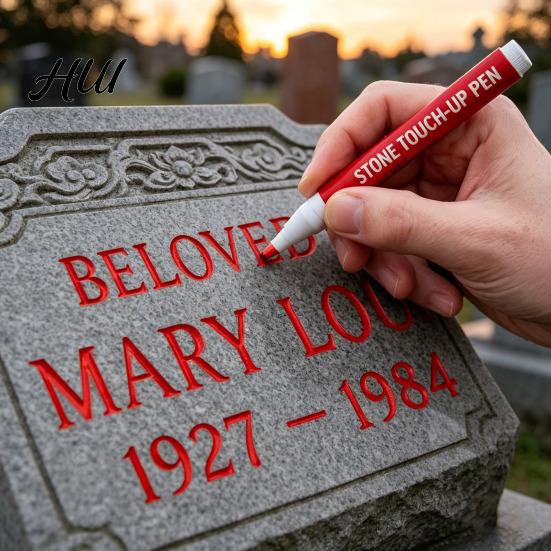 Outdoor Memorial Marker Tombstone Pen with Precision Tip Waterproof Fade-Resistant Fast-Drying Monument Lettering UV Resistant for Inscriptions