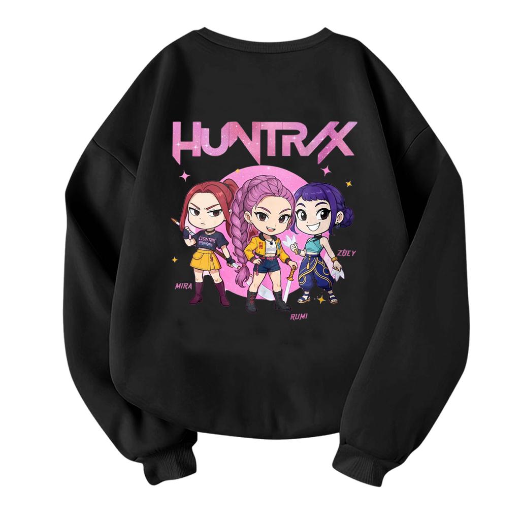 Children's Fashionable Lightweight Long-sleeved Round Neck Pullover With Pockets Printed Pullover