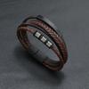 New Fashion Men Bracelet Multilayer Leather Braclet Homme Hiphop Rock Jewelry Accessories Husband Gift Male Bangle Punk Joias