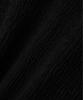 NOIRER Pleated Henley Neck Half T-Shirt (Black)