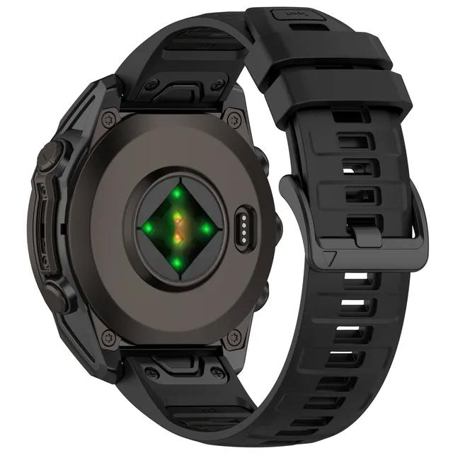 

26mm 22mm 20mm Slicone Strap For Garmin Fenix 8 51mm 47mm Quick Fit Official Bracelet Wristband Fenix 7X 6X 5X Pro Enduro3 Band Fenix 8 47mm чёрный